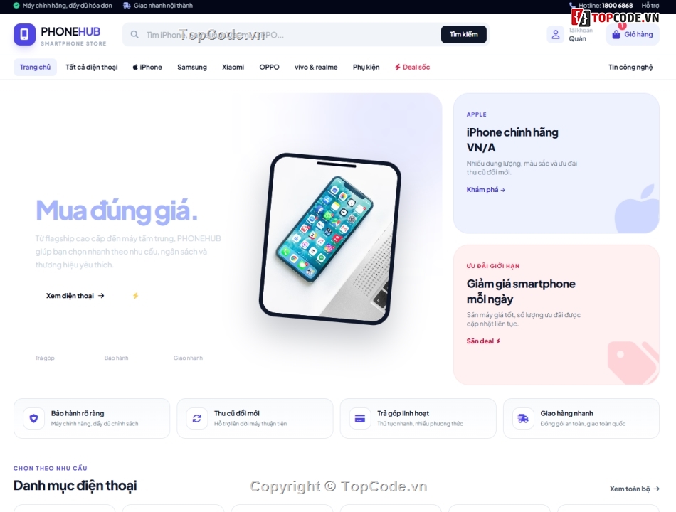 Web điện thoại,bán,điện thoại